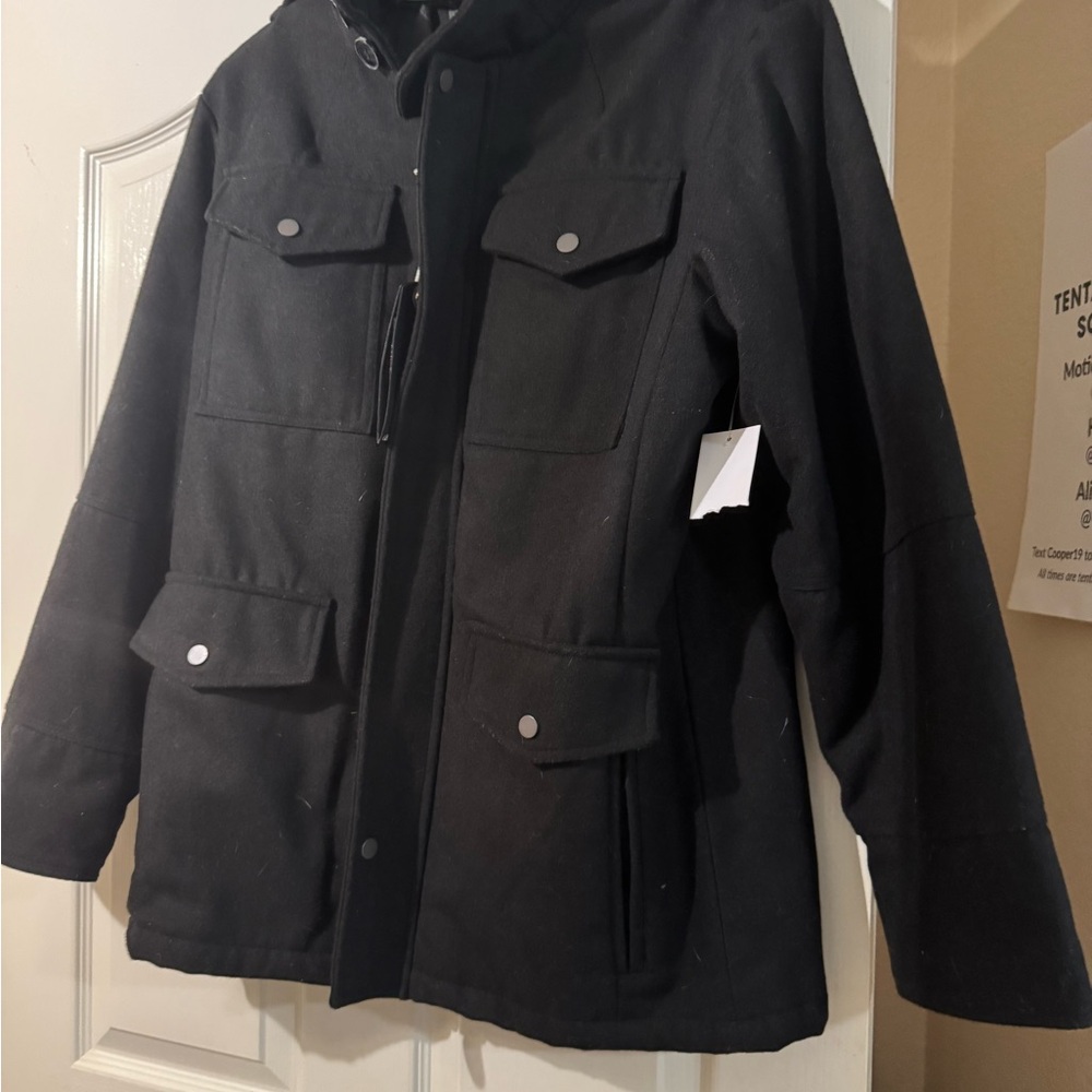 Brave Soul Black Military Field Jacket